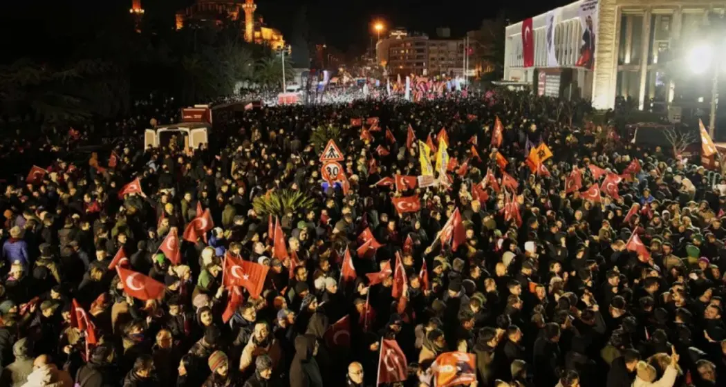 Istanbul’s Imamoglu spends first night in jail as thousands protest