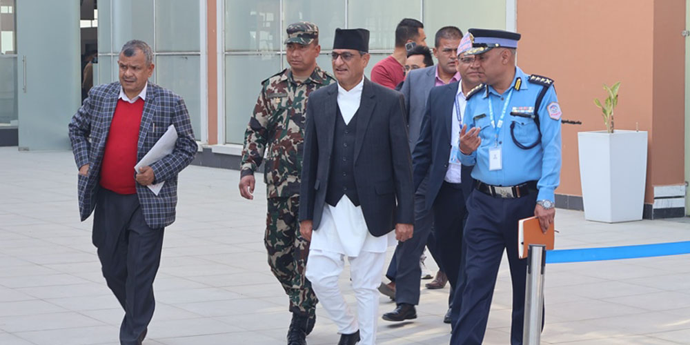 Home Minister Lekhak inspects GBIA