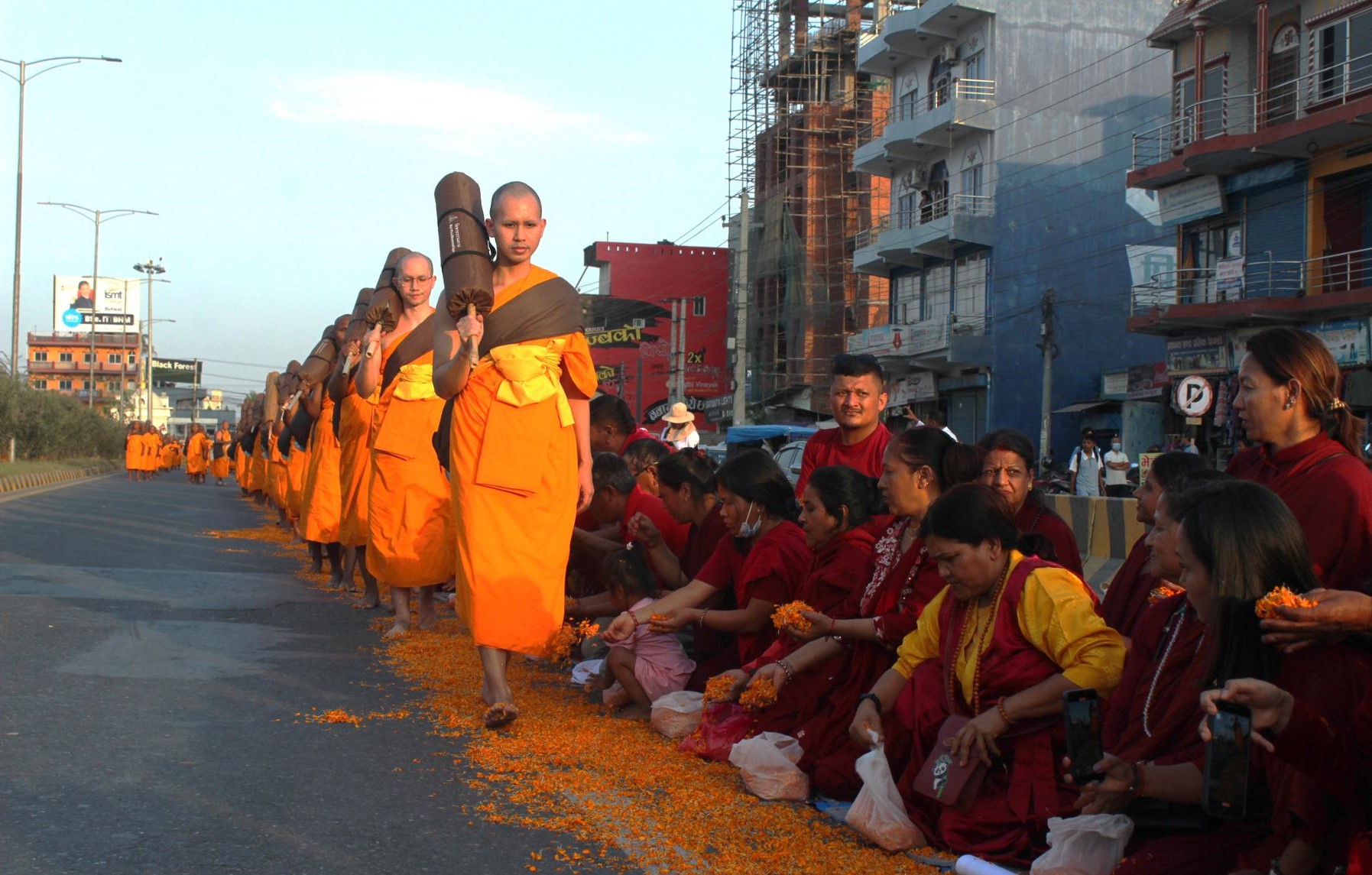 500 short-term monks complete ‘Dhammayatra’ journey in Lumbini