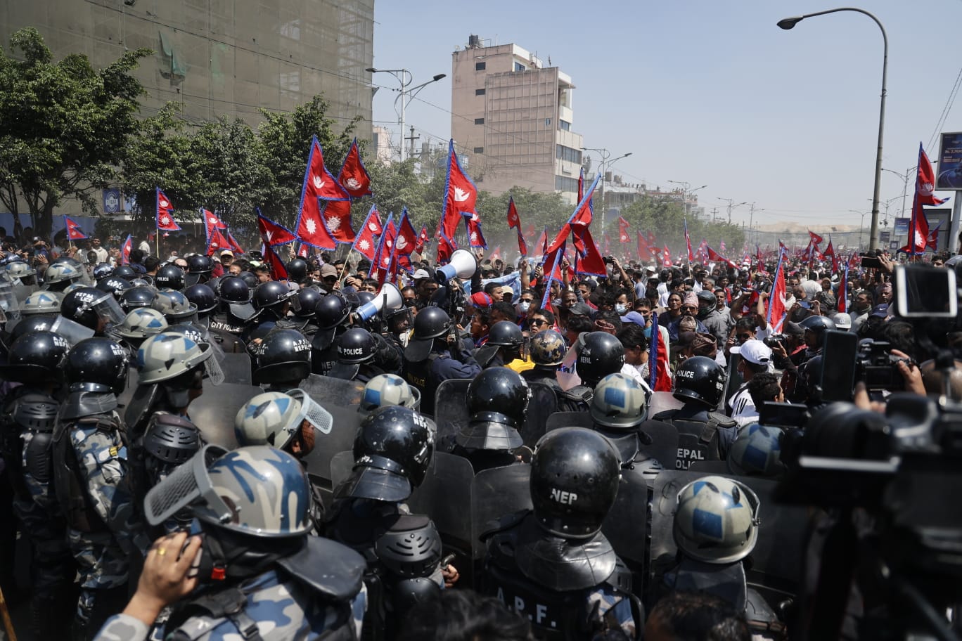 Tensions escalate in Tinkune area as royalist protest turns violent