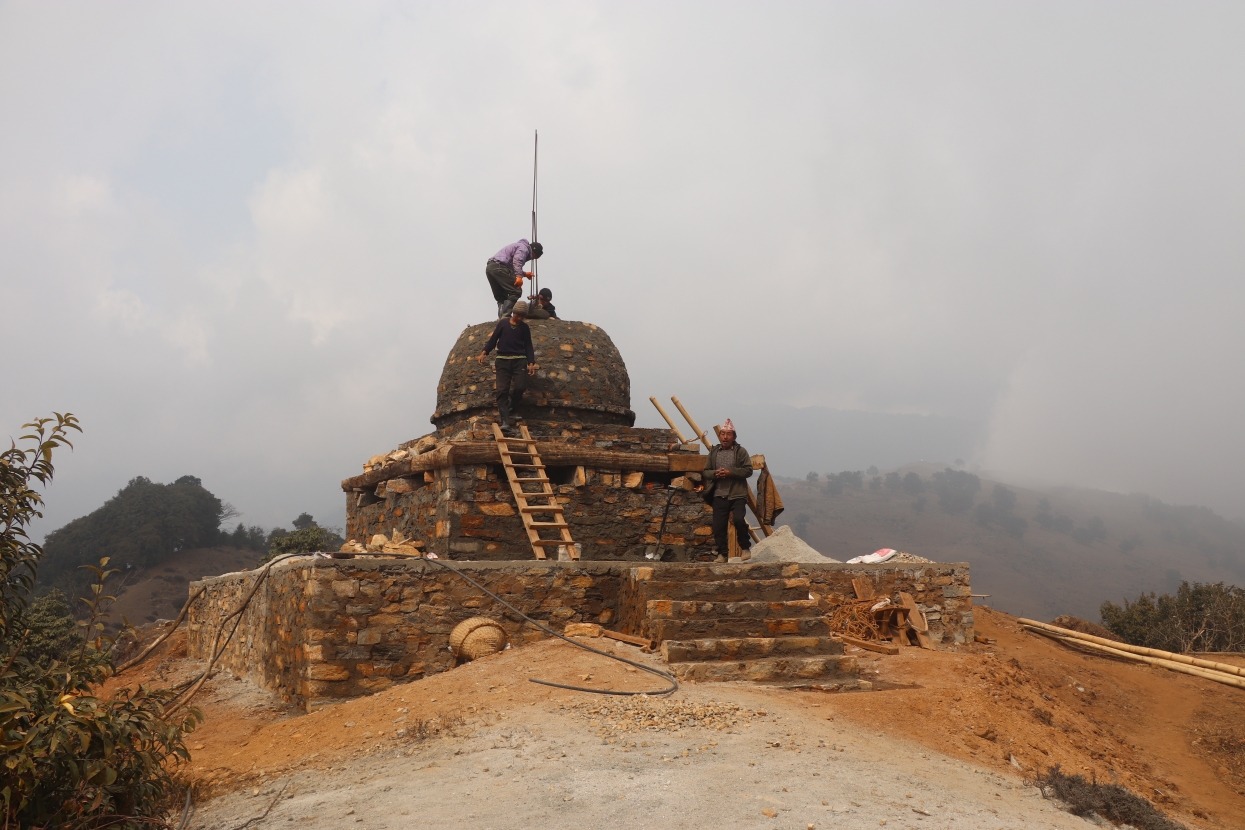 Stupa construction underway in Temkemaiyung