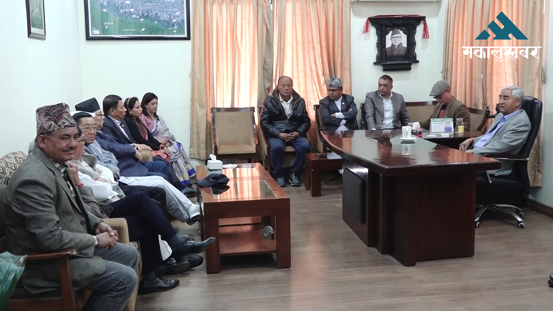 Top leaders of Nepali Congress hold meeting at Deuba’s residence