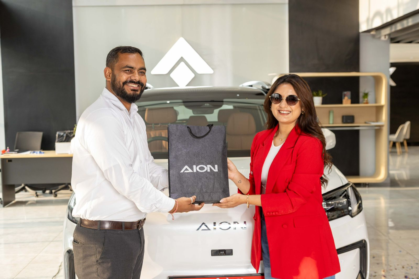 CG Motors delivers AION V to Nepalese actress Barsha Raut, appoints her as official brand endorser