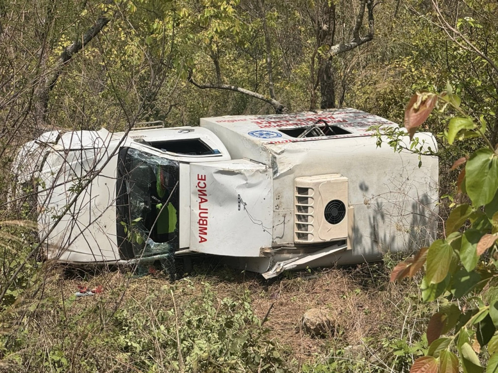 Ambulance accident in Ramechhap: Two seriously injured