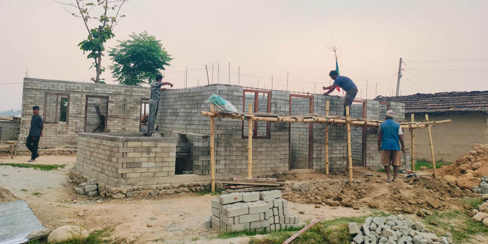 Construction of safe houses for marginalised group nears completion in Kanchanpur