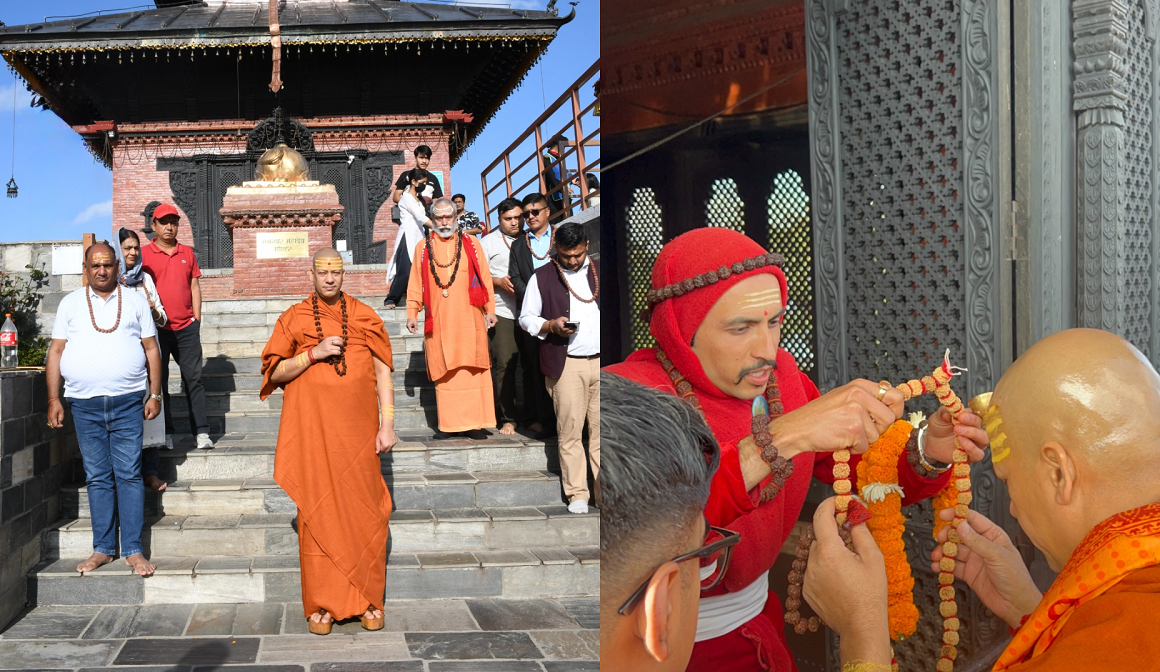 Swami Kailashanand Maharaj visits Bhaleshwar Mahadev Temple