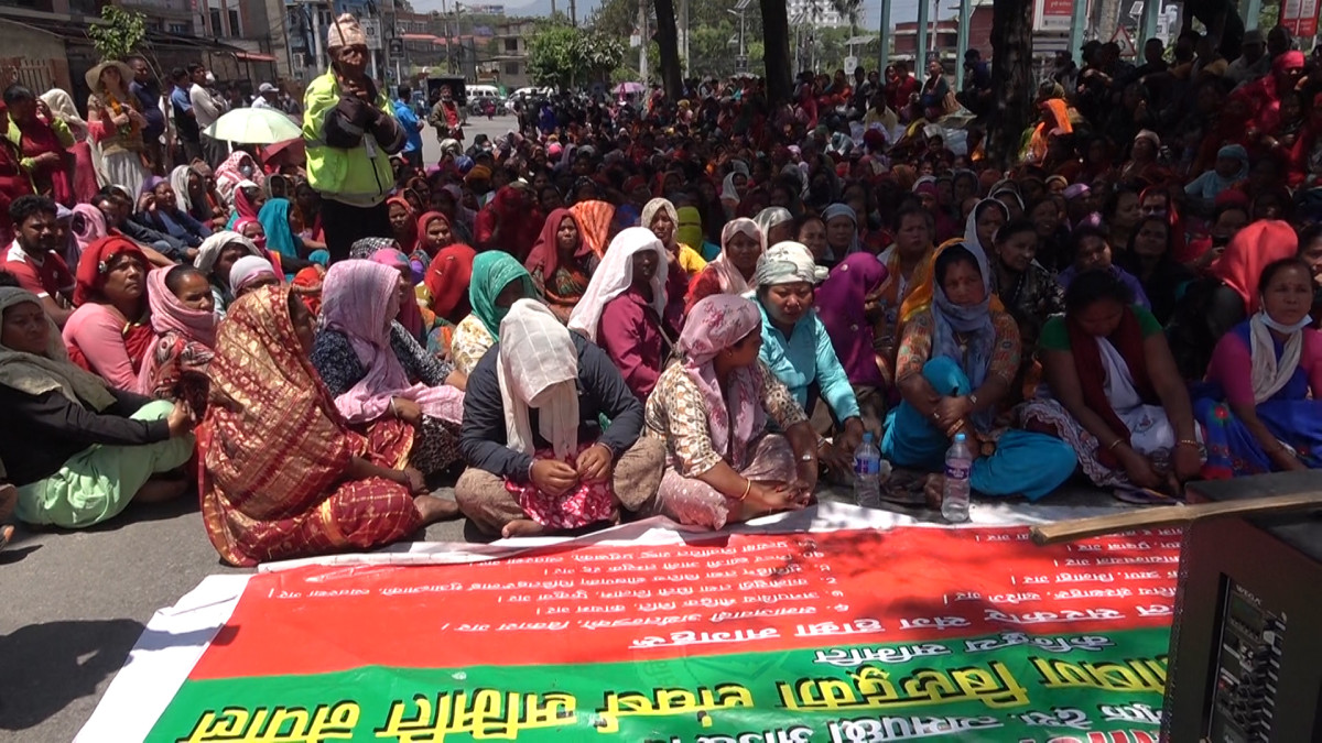 Microfinance victims stage protest in Kathmandu