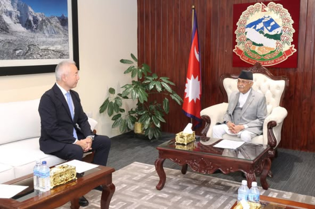 PM Oli , Japanese envoy discuss mutual cooperation
