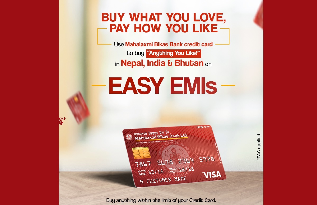 Mahalaxmi Bikas Bank launches EMI payment facility for credit card users