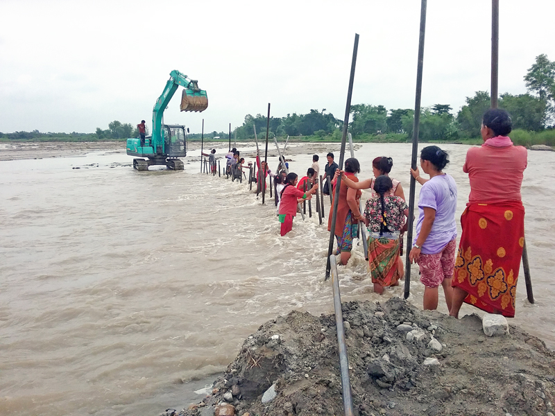 Collapsed bridge awaits reconstruction after two years