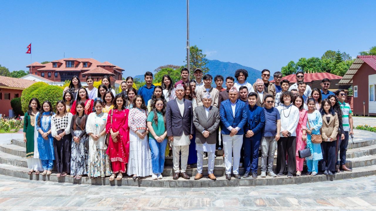 President Paudel welcomes global Nepali talent at Sheetal Niwas