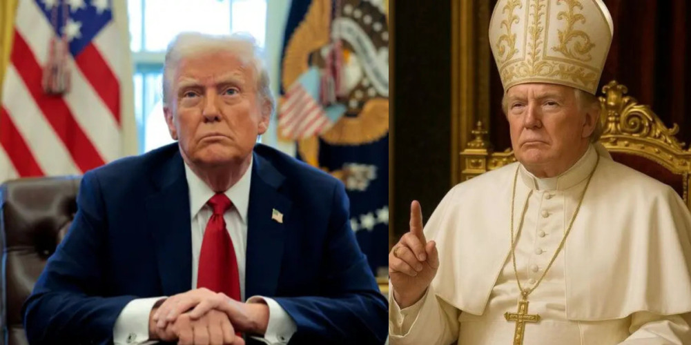 Trump AI image as Pope sparks catholic outrage