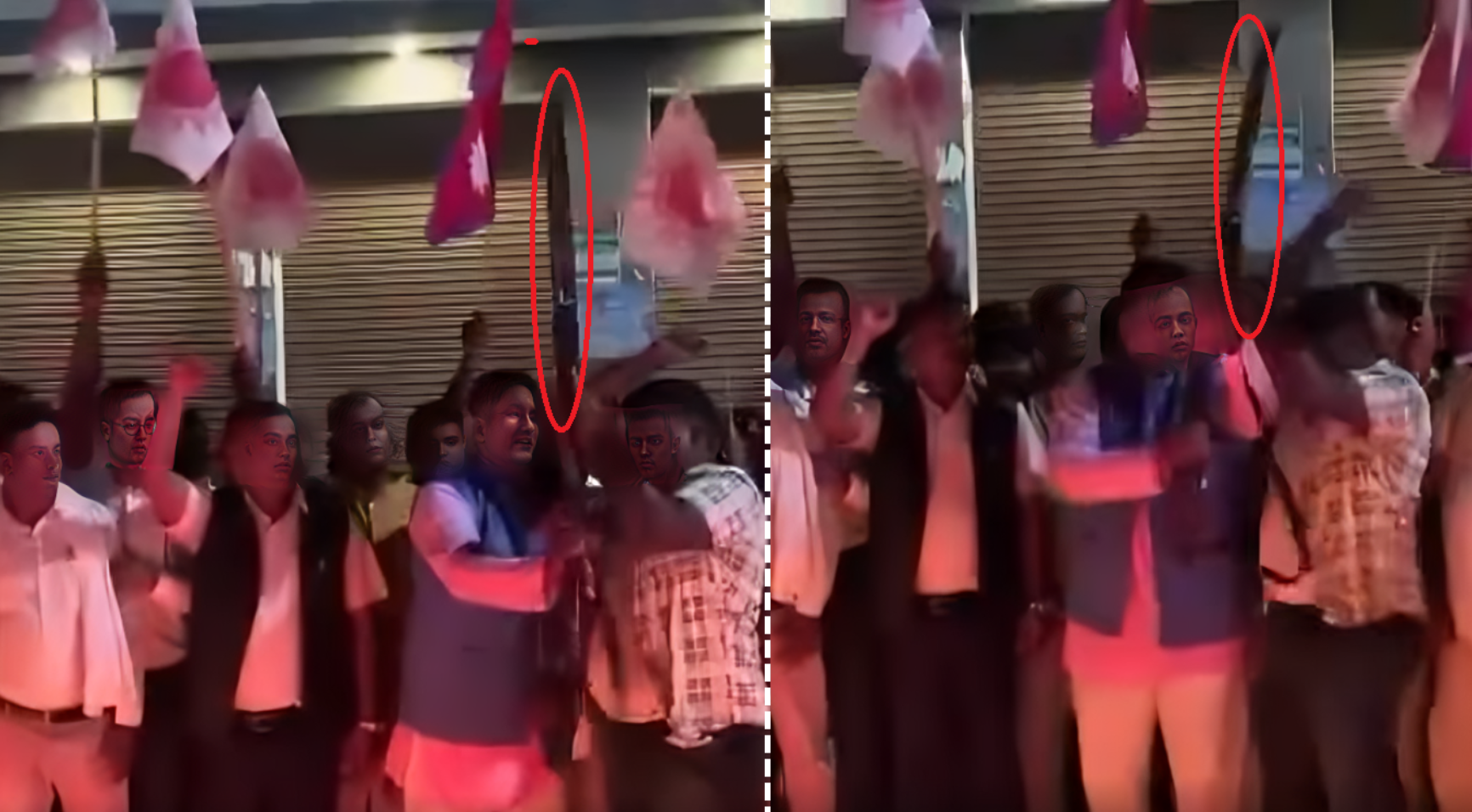 UML leader brandishes gun at Republic Day event