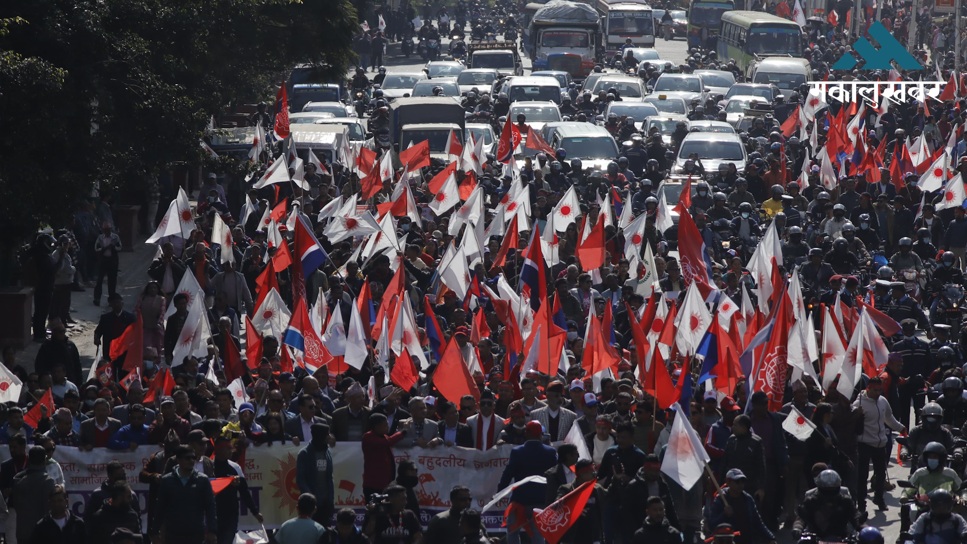 UML holds festive rallies in Kathmandu for Republic Day