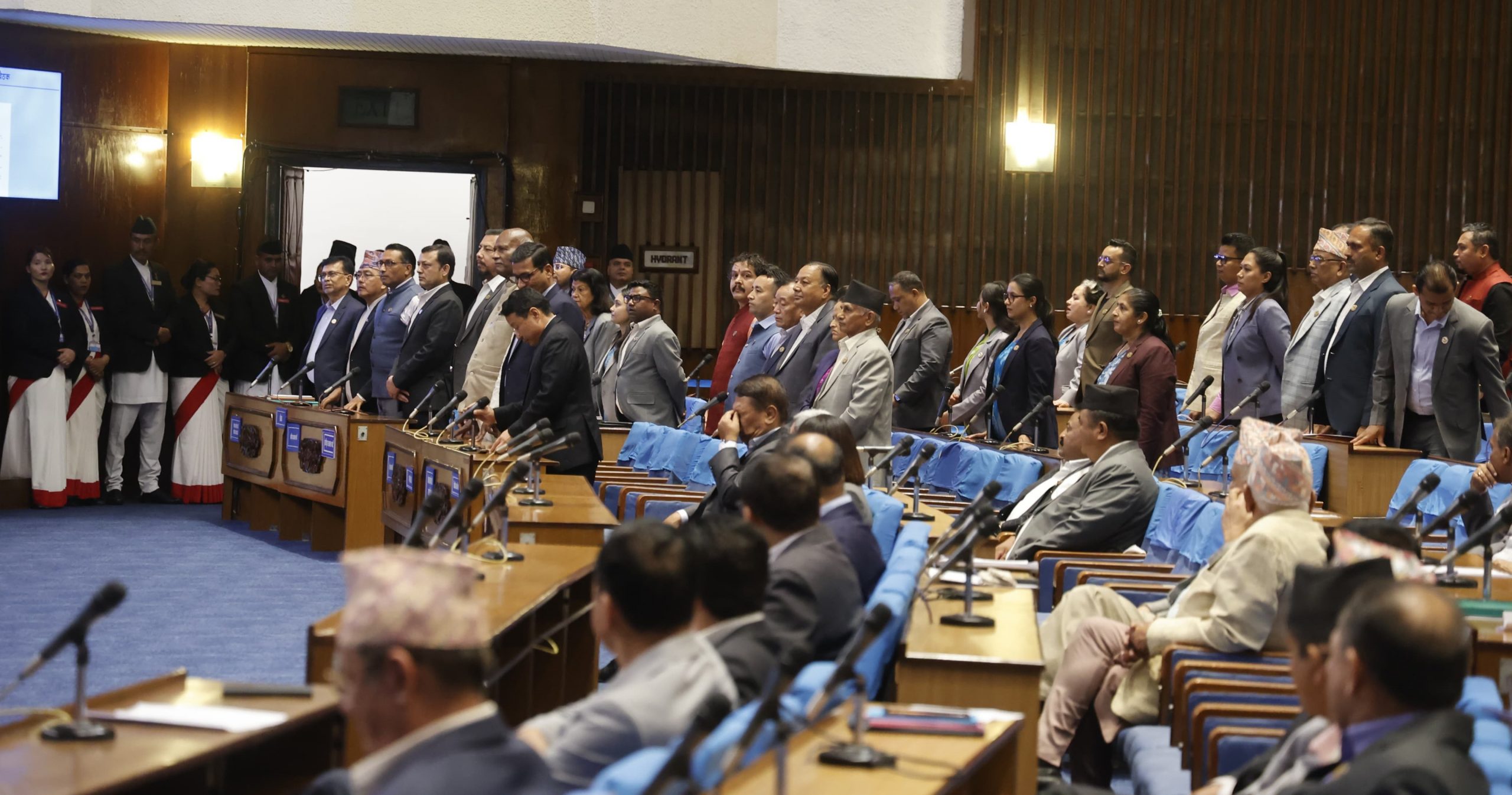 House meeting disrupted by opposition protest, suspended for half an hour