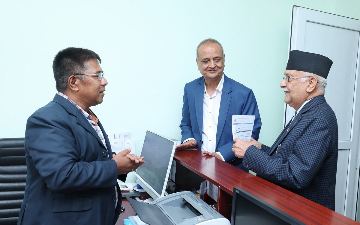 Chair Oli personally pays UML party levy