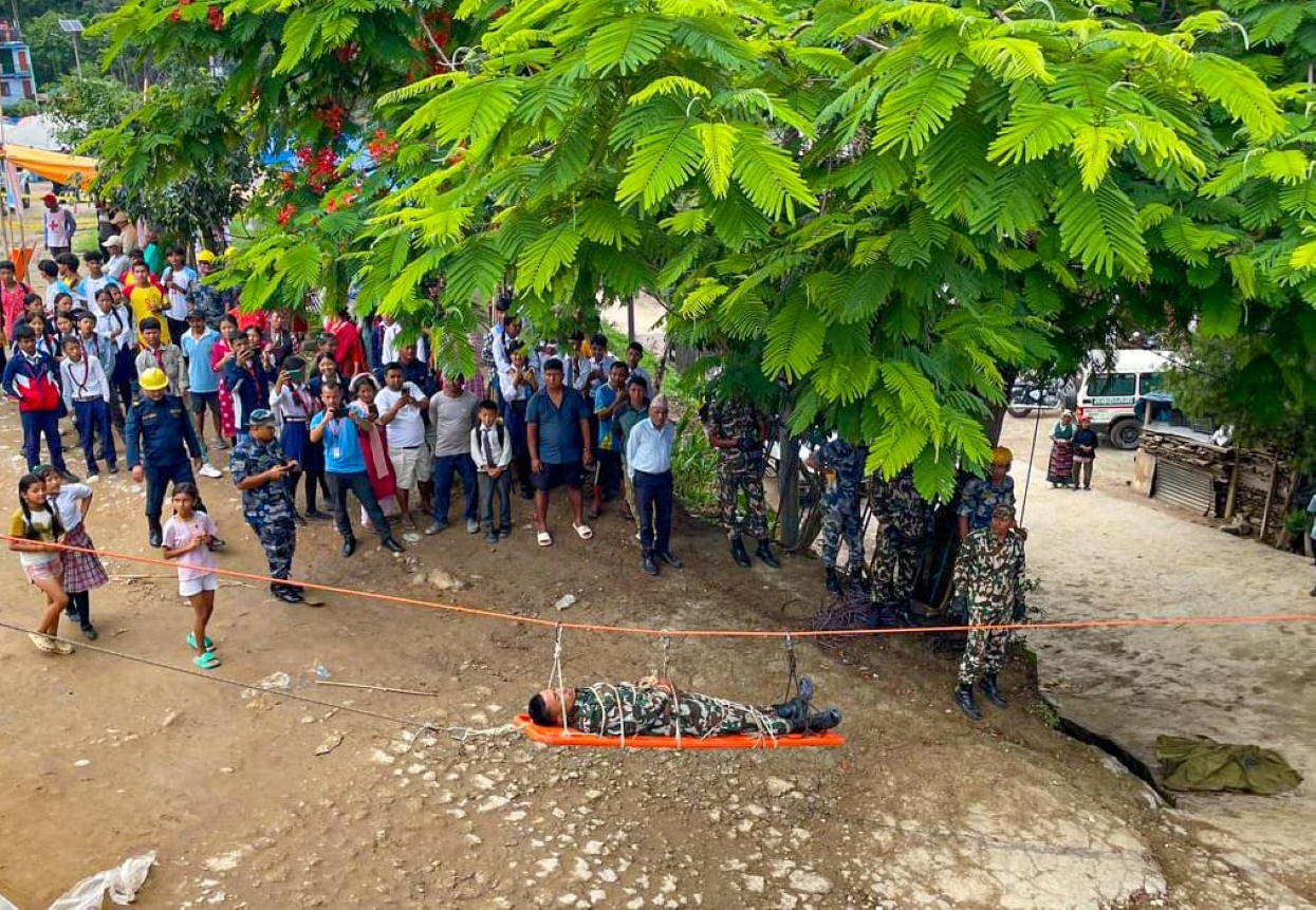 Disaster response drill conducted in Sankhuwasabha ahead of monsoon
