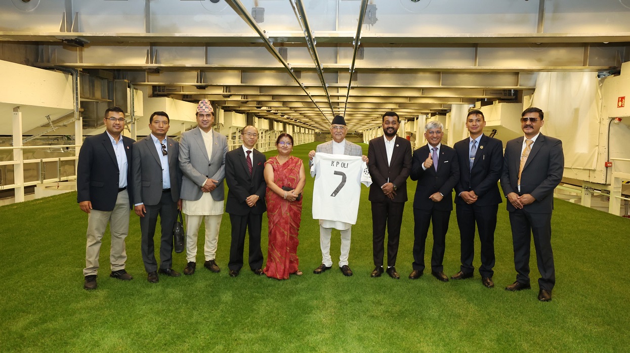 PM Oli visits Real Madrid’s Santiago Bernabeu Stadium (photos)