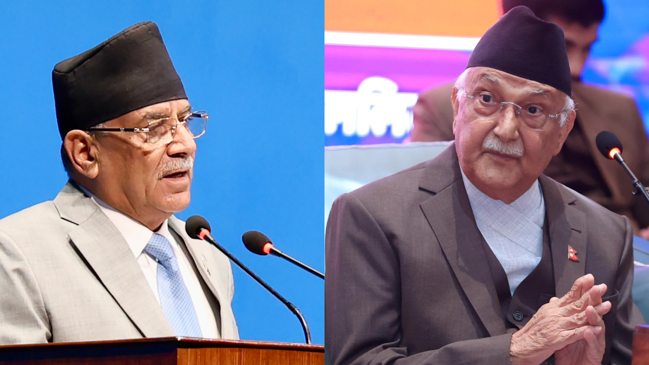 Oli responds to Dahal’s criticism over Kirtipur Stadium works