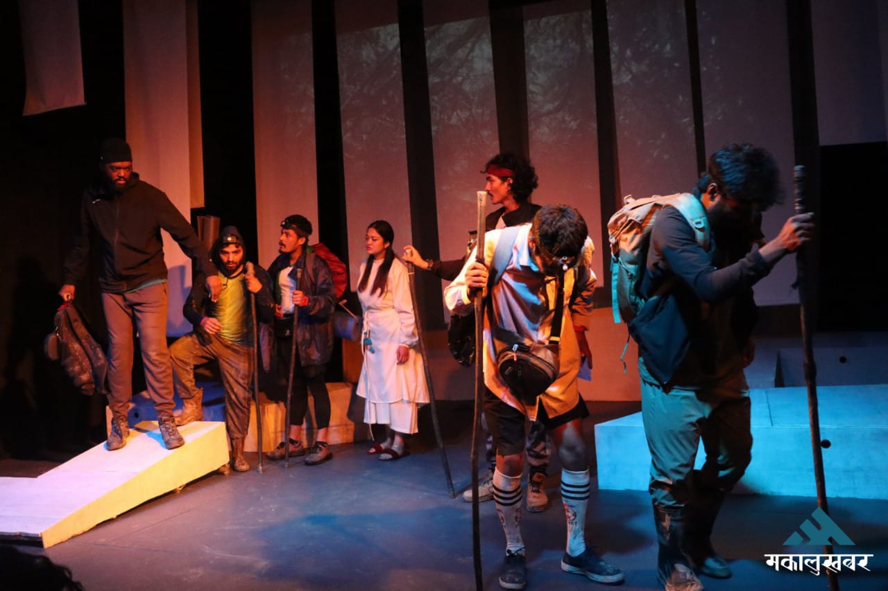 Play ‘Swarnadesh’ stages at Thapagaun’s Mandala Theatre (photos)
