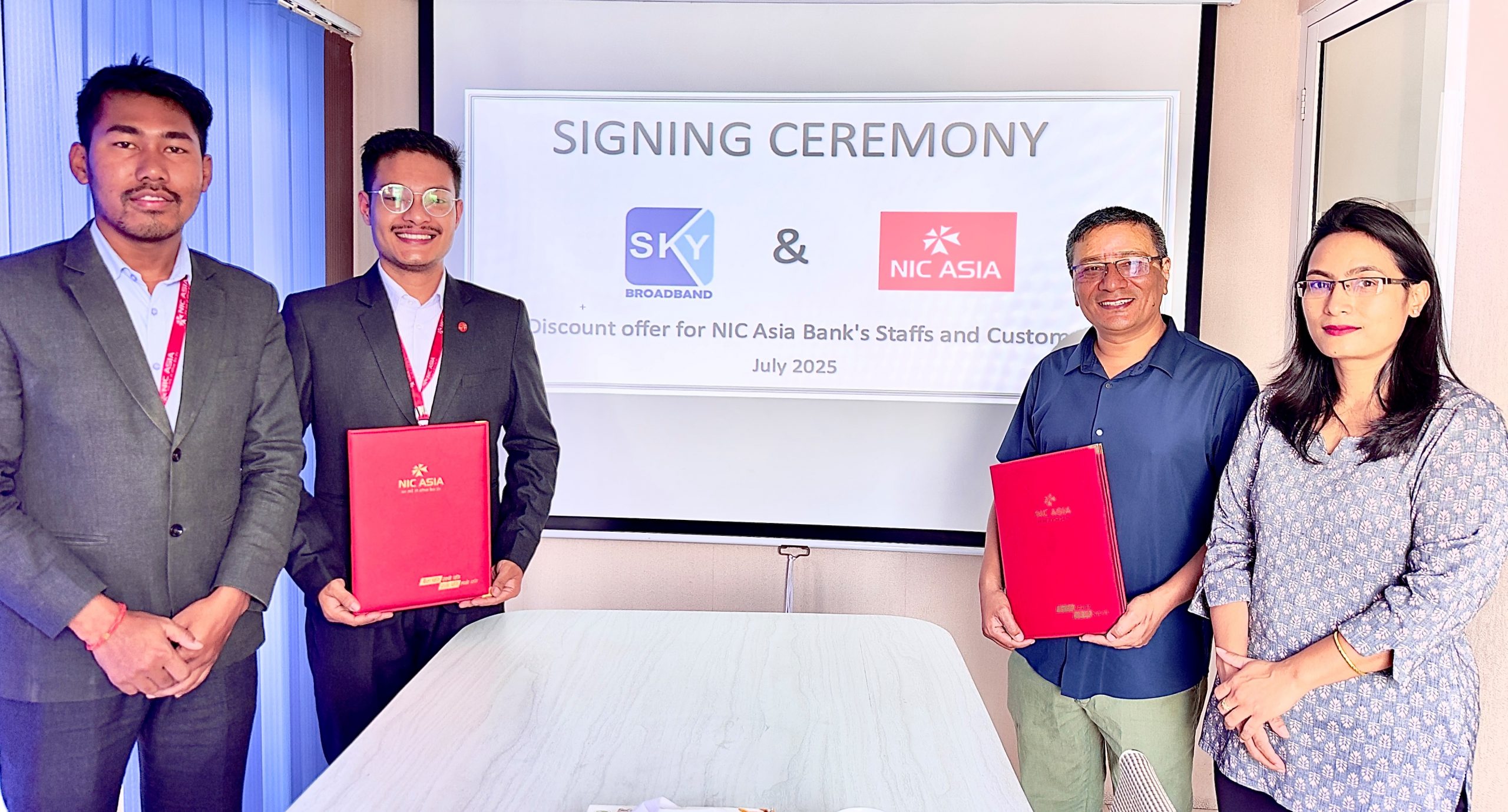 NIC Asia Bank partners with Sky Broadband to offer internet discounts