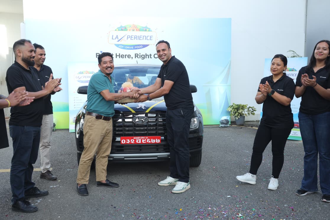 Hyundai Nepal handed over Festive Delight 2081 Bumper Prize to winner