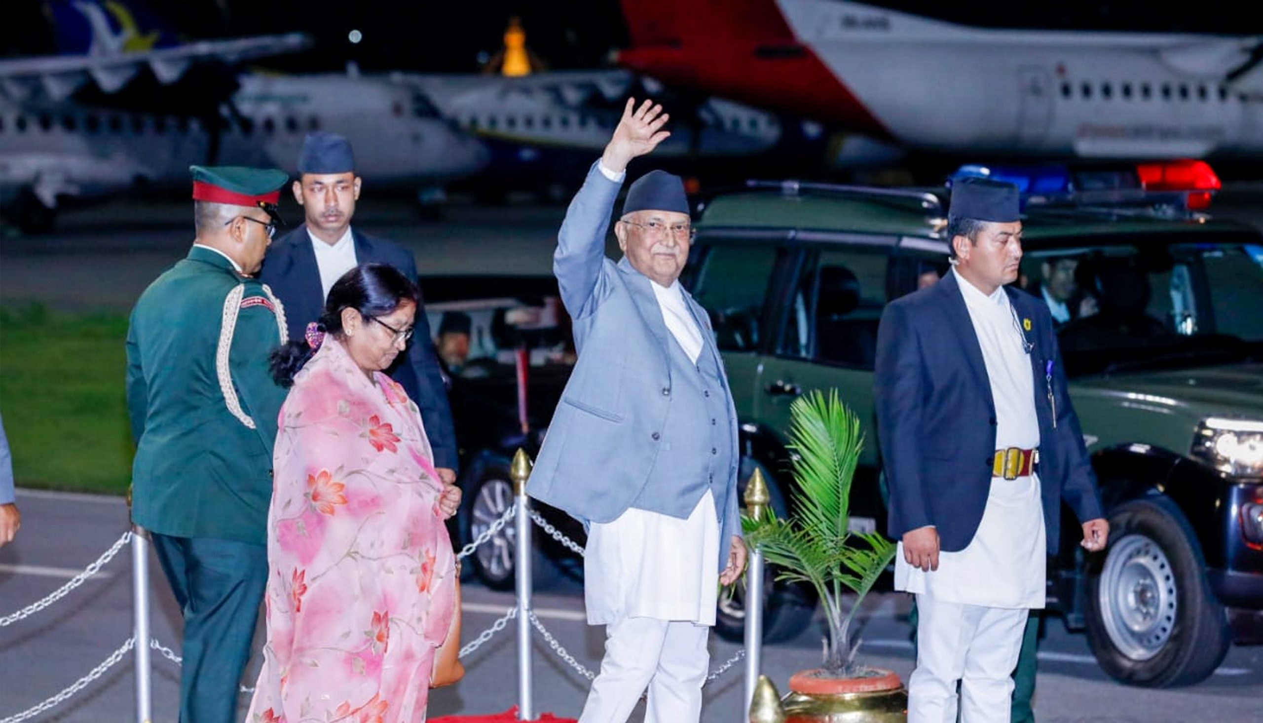 PM Oli leaves for Turkmenistan