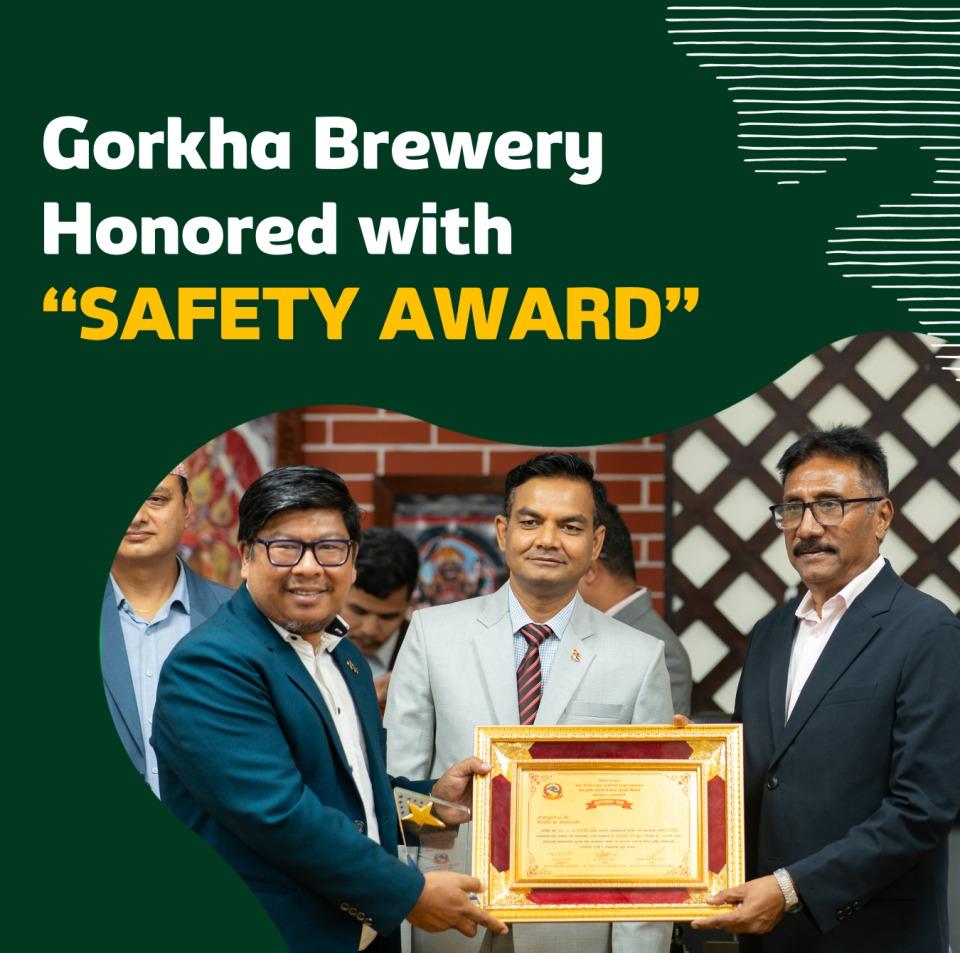 Gorkha Brewery honored with Occupational Safety Award