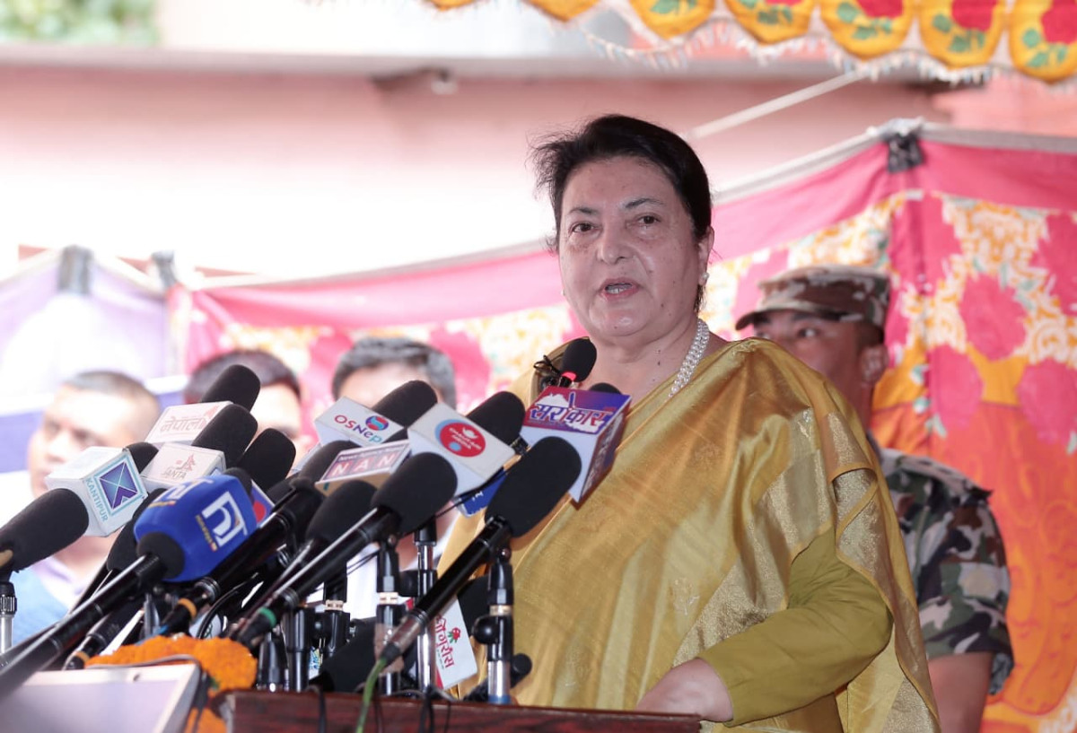 Bhandari warns of Nepal’s fragile economy, urges youth engagement