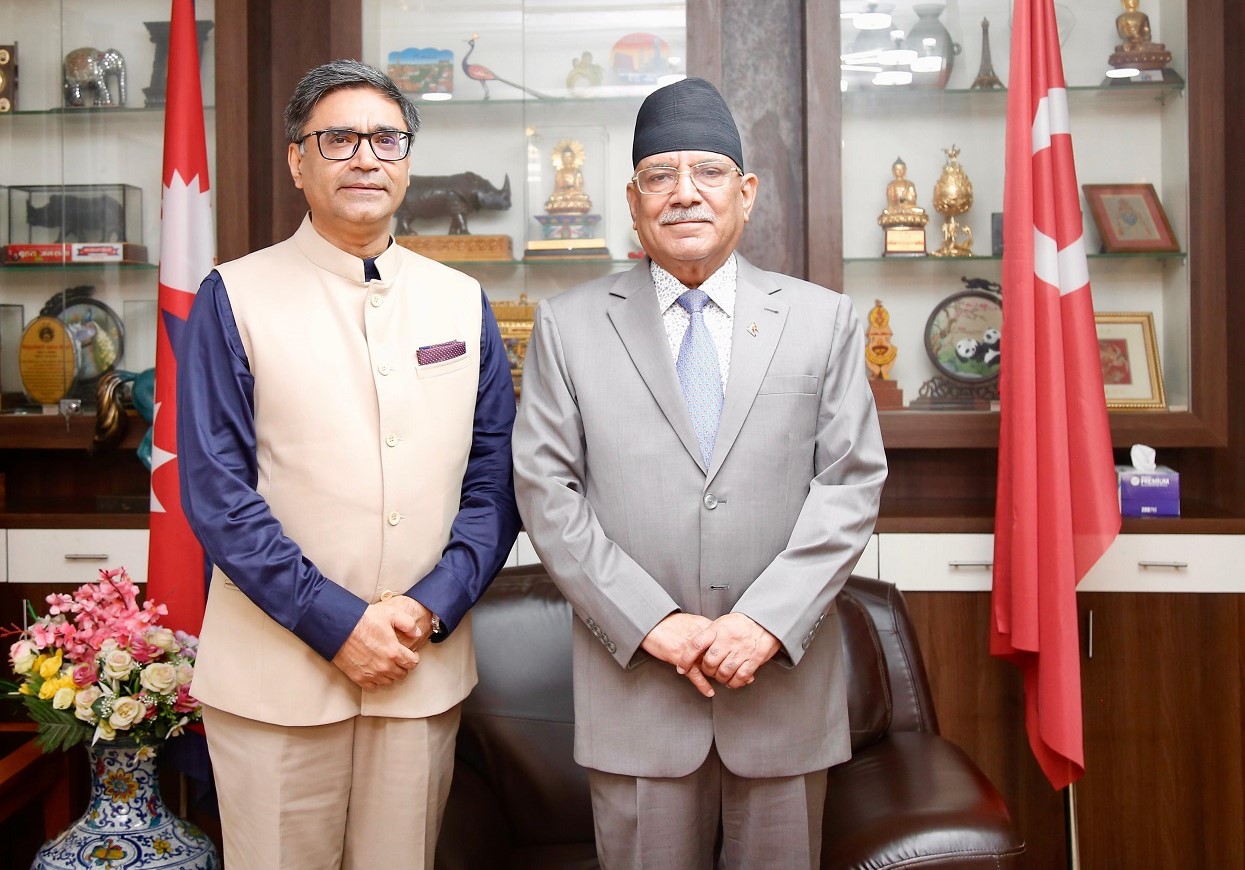 India’s Foreign Secretary meets Nepalese leader Prachanda