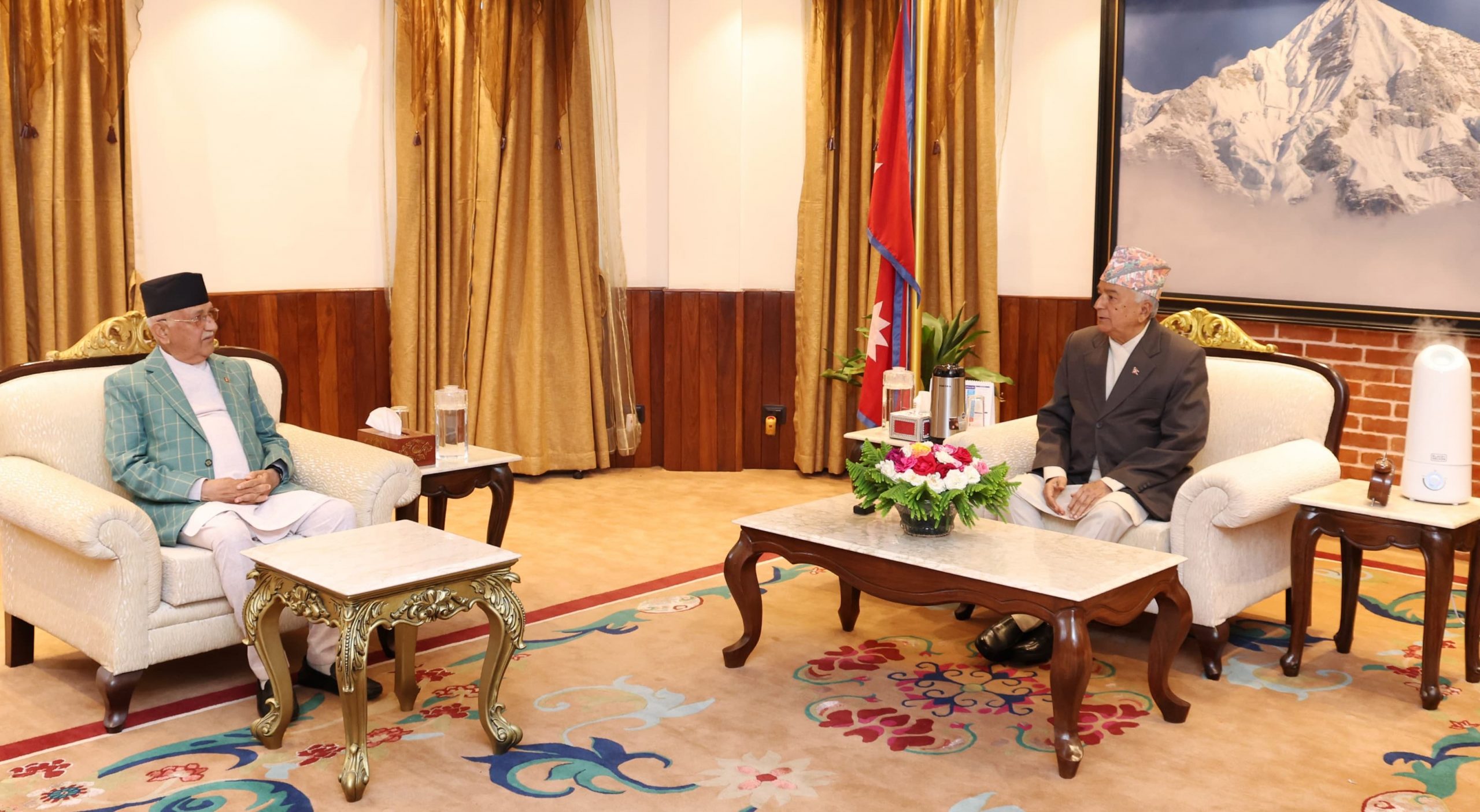 President Paudel, PM Oli discuss governance, development, and foreign affairs