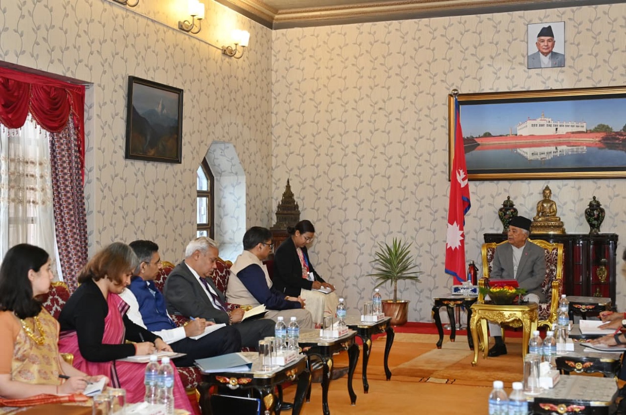 Indian Foreign Secretary Misri cals on President Paudel