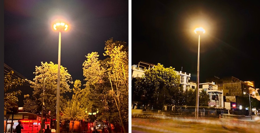 Kathmandu installs 12 new high-mast street lights