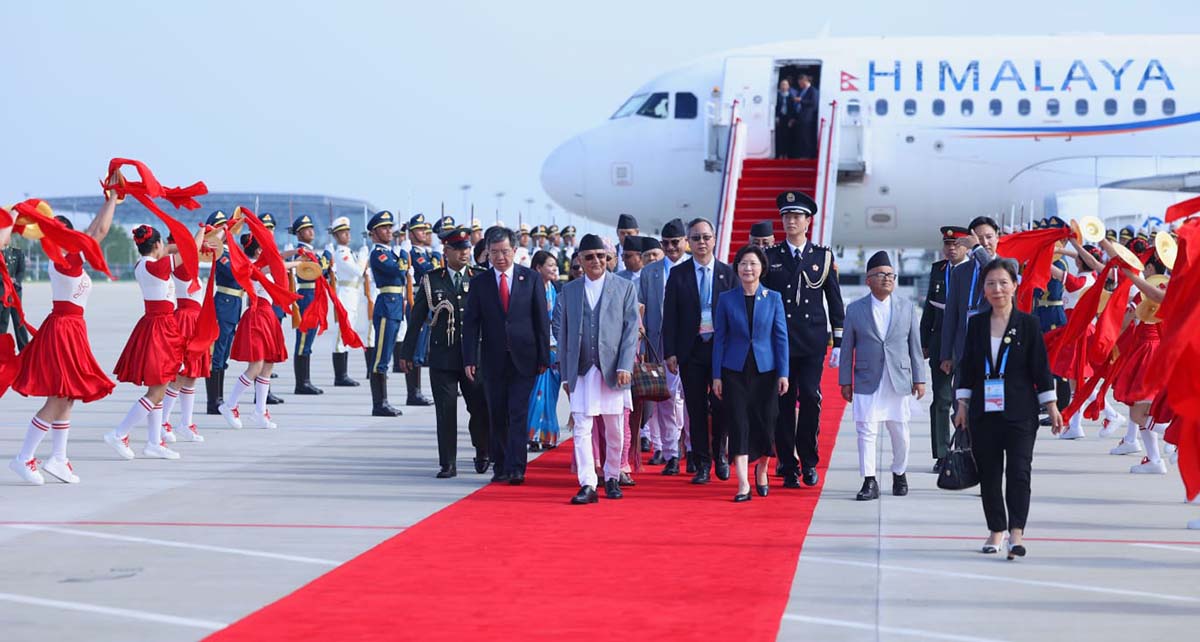 PM Oli to leave for Beijing from Chinese port city Tianjin