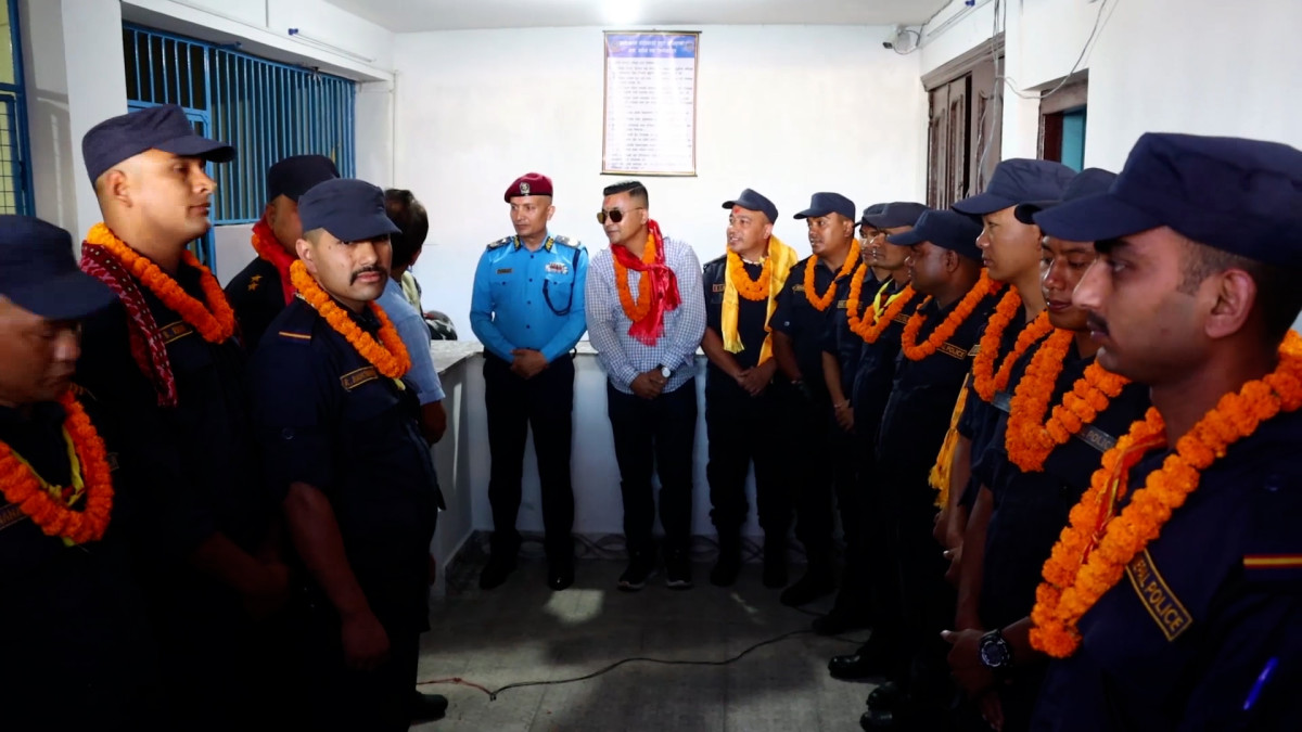 Police reinstated at Koteshwor post after damage during protests