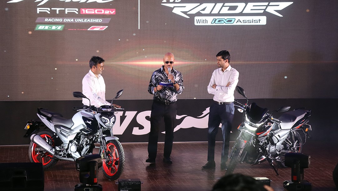 TVS launches TVS  Apache RTR 160 2V Fi & TVS Raider iGo