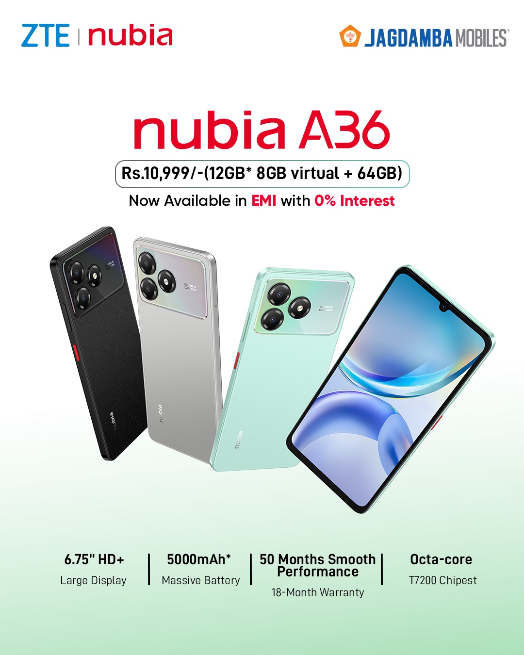 ZTE launches nubia A56 & nubia A36 in Nepal: Both models available at 0% EMI