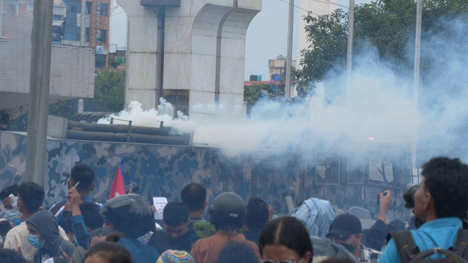 Gen Z protesters set fire at Parliament gate