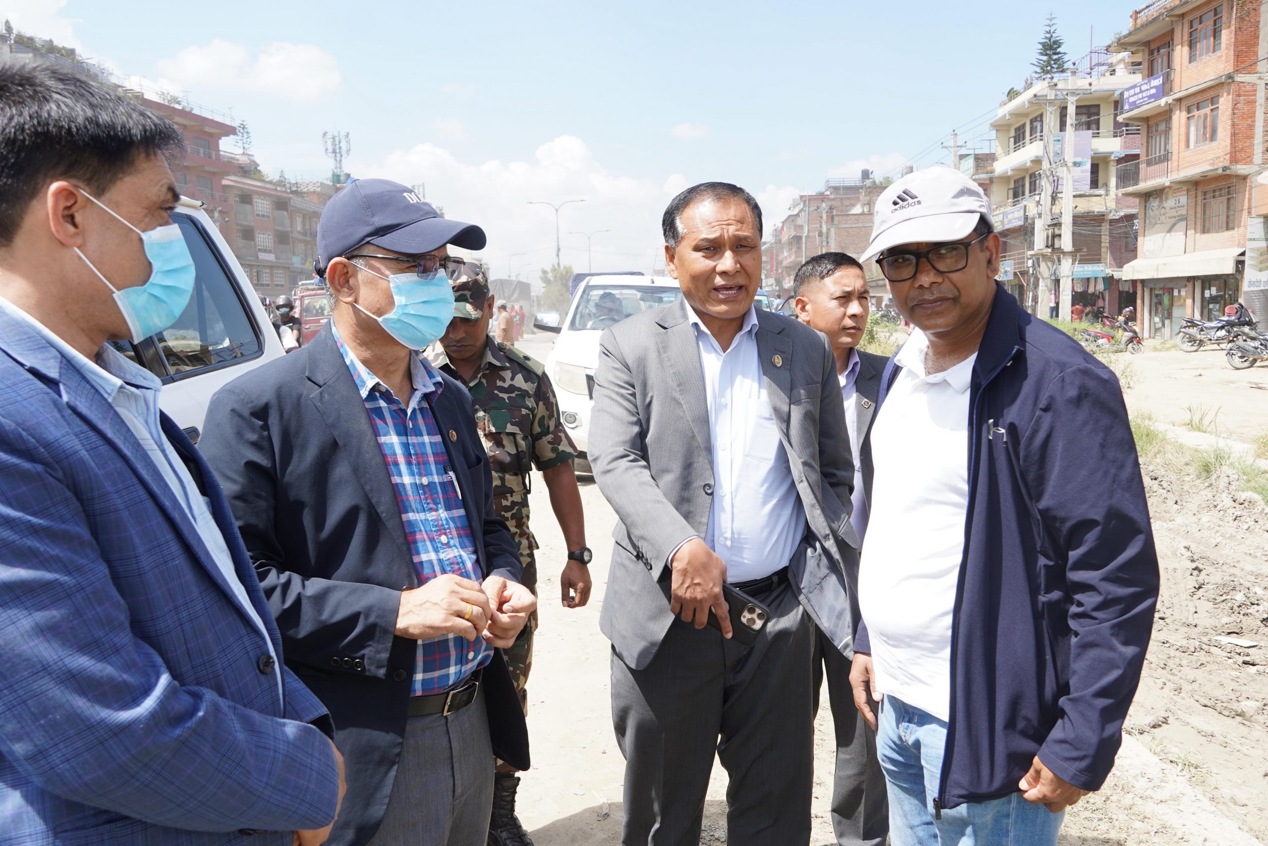 Ghising inspects Suryabinayak–Dhulikhel road, orders festive repairs