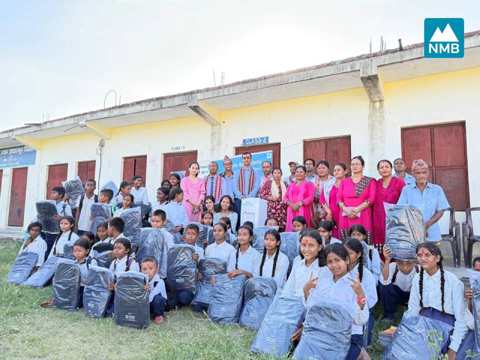 NMB Bank boosts education in Sarlahi with school supplies