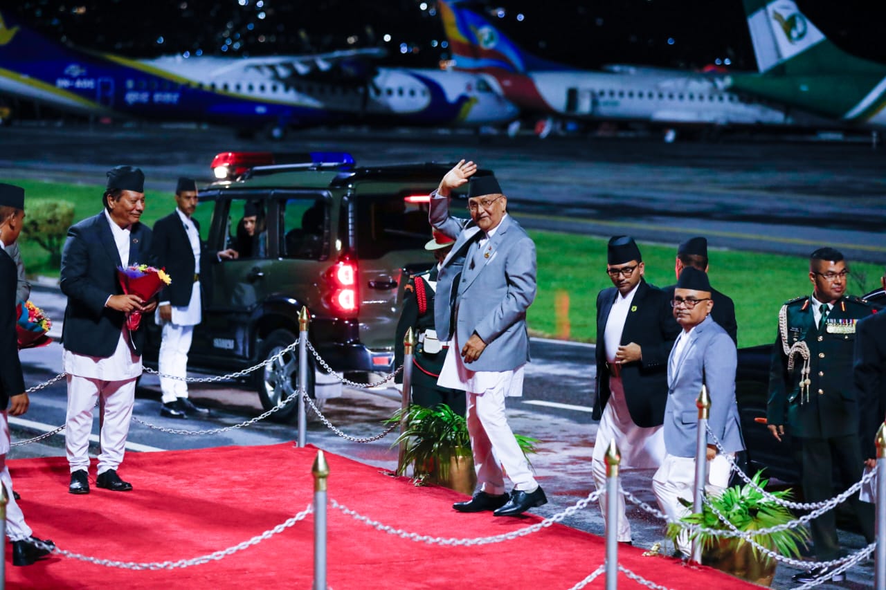 PM Oli returns after 5-day official visit to China (photos)