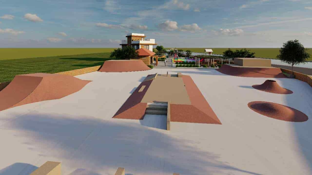 Mayor Balen celebrates progress on Yama Buddha skateboard park