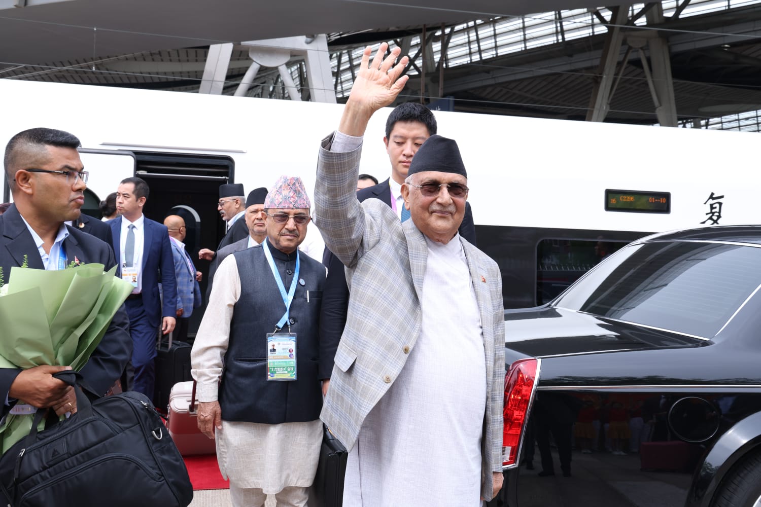 PM Oli in Beijing after attending SCO Summit in Tianjin