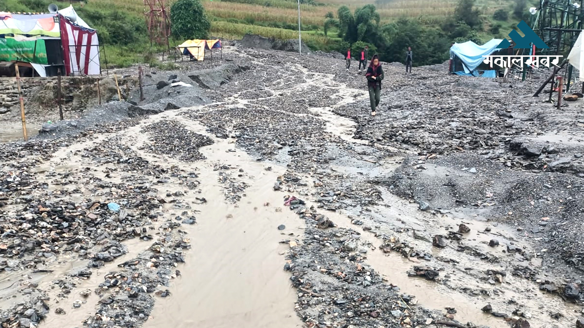 Floods & landslides block roads in 13 locations across Nepal