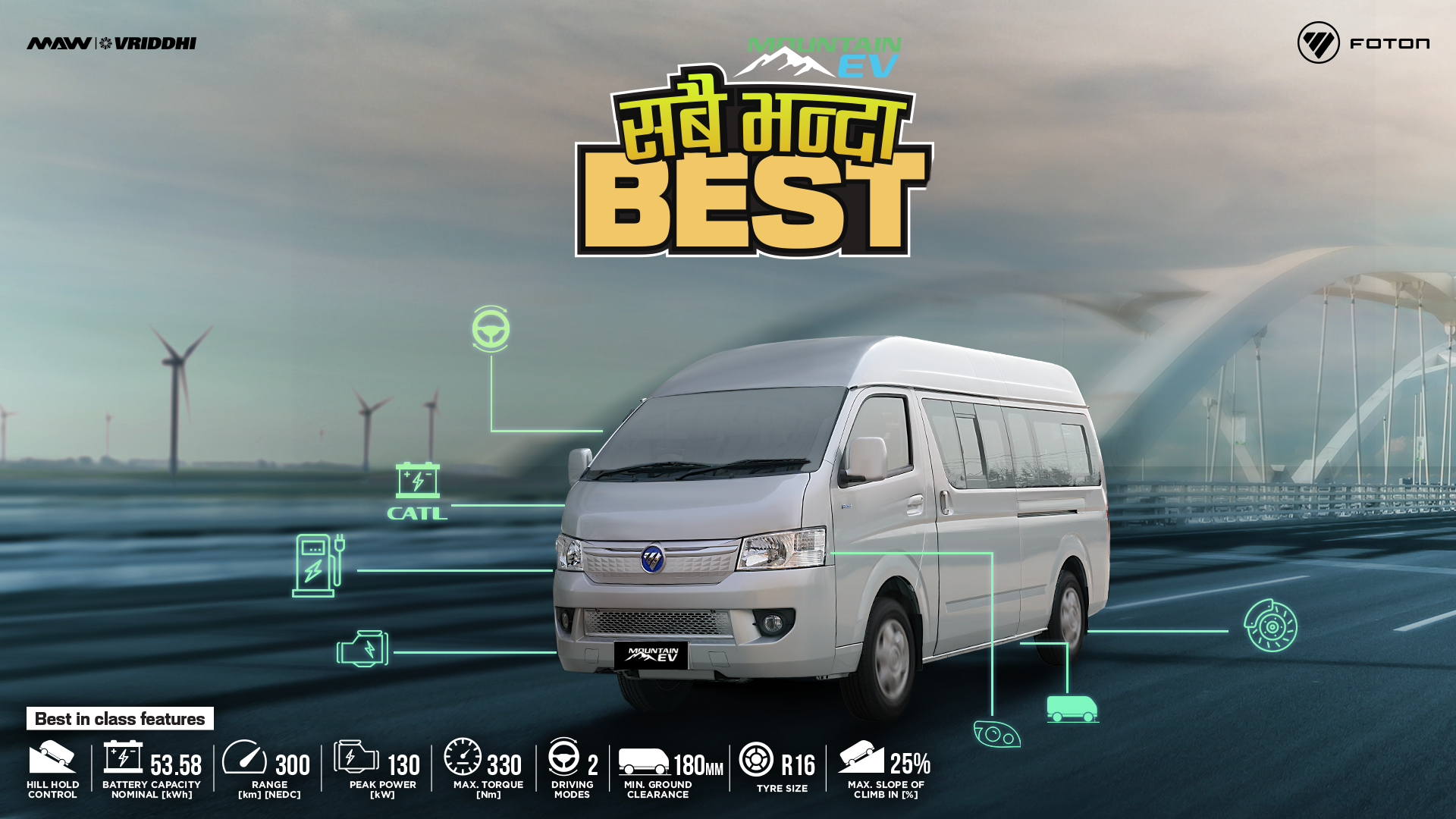 Foton EV van sets new standard for safe & sustainable travel in Nepal