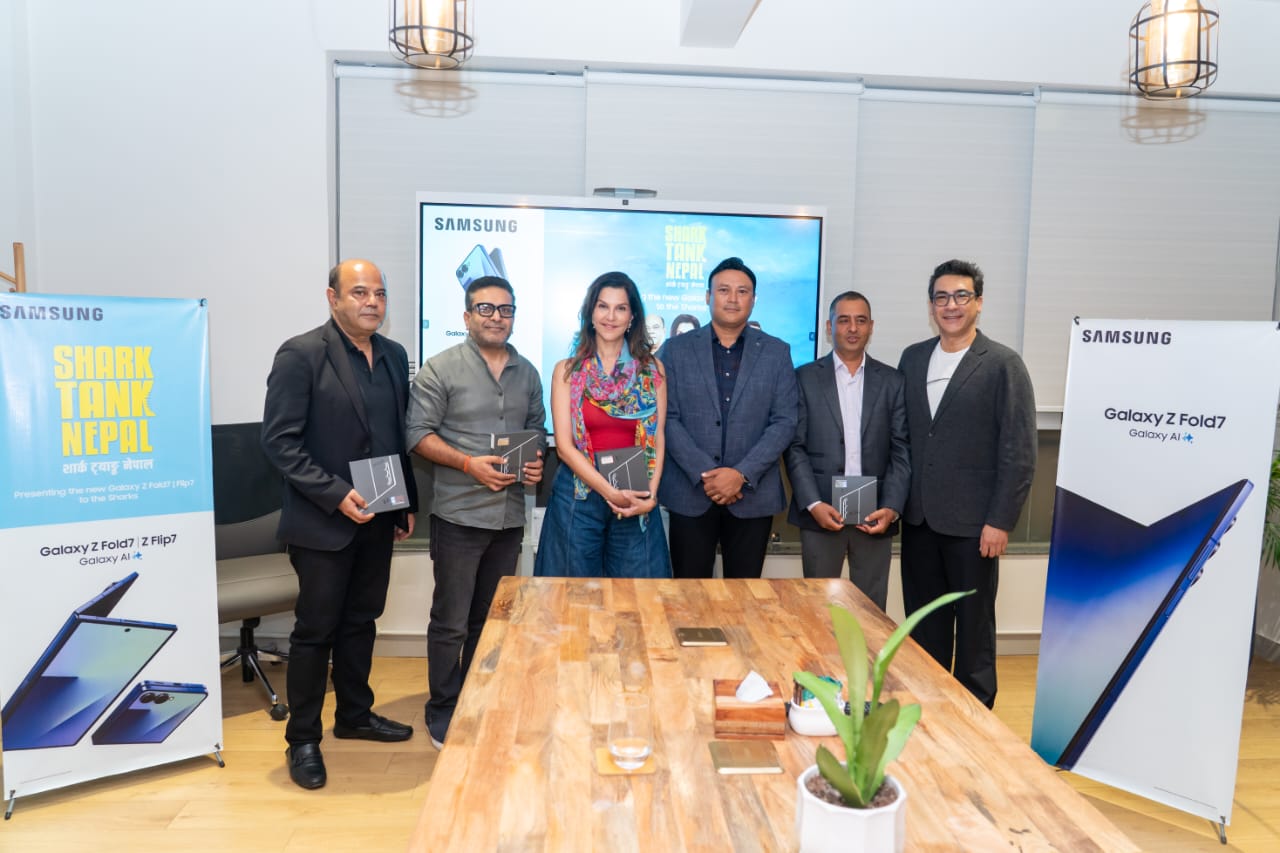 Samsung Nepal presents Galaxy Z Fold7 to Sharks of Shark Tank Nepal