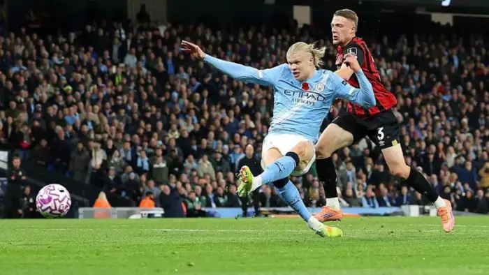 Haaland Brace fires Man City past Bournemouth 3–1