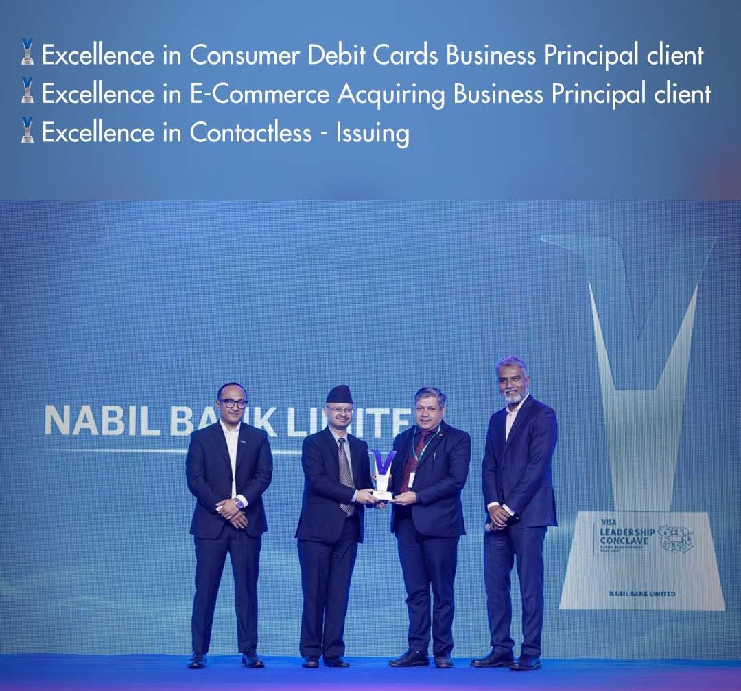 Nabil Bank wins three prestigious Visa International awards