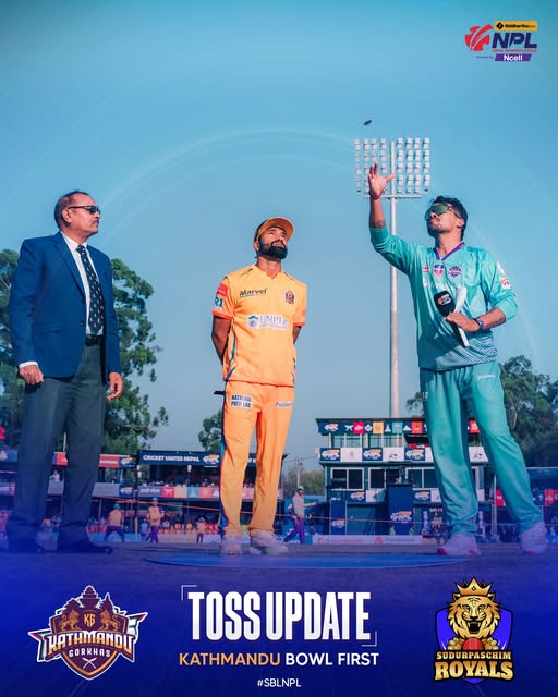 Kathmandu Gorkhas set to bowl first against Sudurpashchim Royals