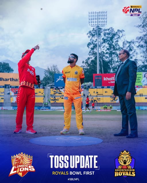 Sudurpaschim Royals to field first against Lumbini Lions
